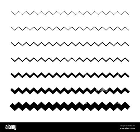 Zigzag line set vector illustration.Set of chevron design.zigzag print Stock Vector Image & Art ...