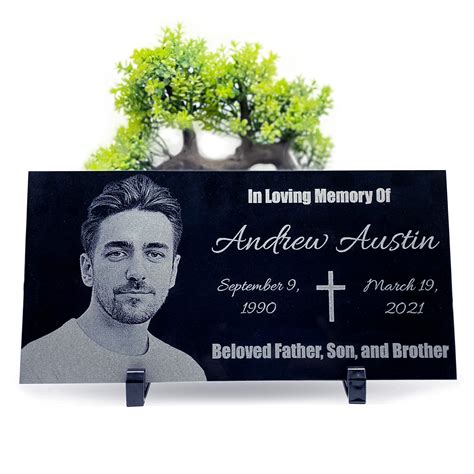 Buy ADFSTONE Memorial Plaques for Outdoors Personalized Tiny Headstone Small Grave Stone, Little ...