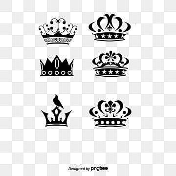 Hand Painted Crown PNG Image, Hand Painted Black Crown, Hand Vector ...