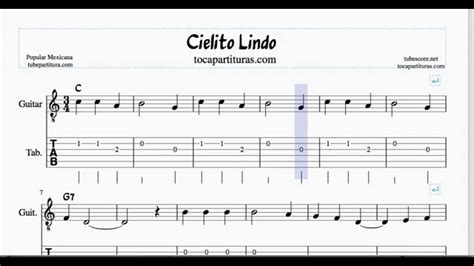 Cielito Lindo Tablatura y Partitura del Punteo de Guitarra Tabs - YouTube