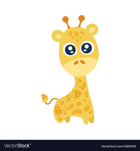 Cute giraffe animal Royalty Free Vector Image - VectorStock