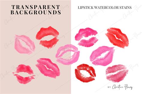 Watercolor Kiss Lips Clipart By Christine Fleury | TheHungryJPEG