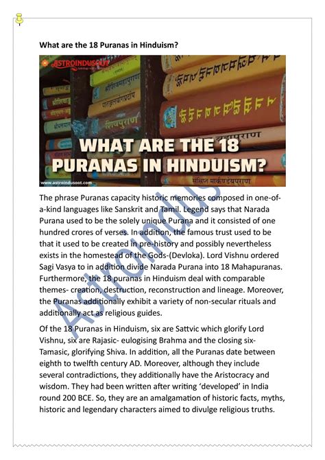 What are the 18 Puranas in Hinduism? by Bhashkar12 - Issuu