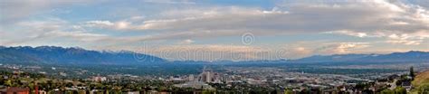 Salt Lake City Skyline stock image. Image of panorama - 14292869