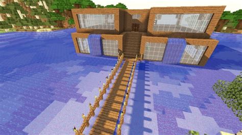 Modern Waterfall House Minecraft Project