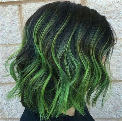 green hair color highlights - Ardelle Fuqua