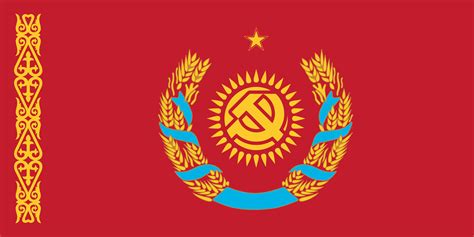 flag for a modern Soviet Kazakhstan : Kazakhstan