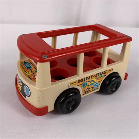 Vintage Fisher Price Little People Mini Bus - Etsy