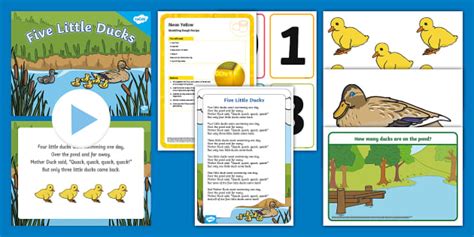 Five Little Ducks Counting Activity Resource Pack | Twinkl