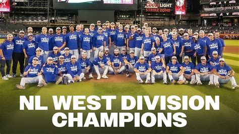 Dodgers NL West Championship Clinch Celebration - YouTube