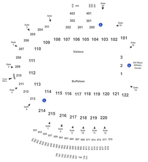 Colorado Buffaloes Football Stadium Seating Chart: A Visual Reference ...