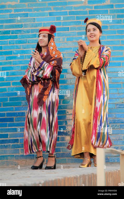 Uzbekistan, Khiva, women, traditional dress, festival Stock Photo - Alamy