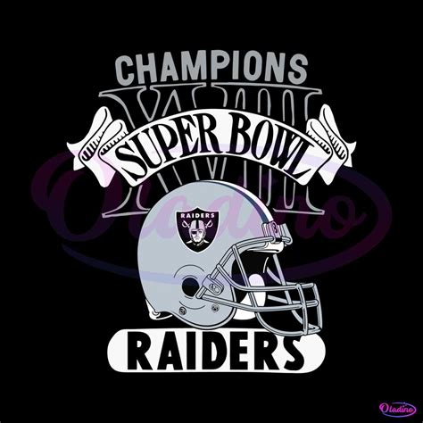 Las Vegas Raiders Super Bowl XVIII Champions SVG