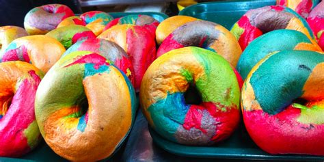 Rainbow Bagels are now being sold in London's Brick Lane - Business Insider