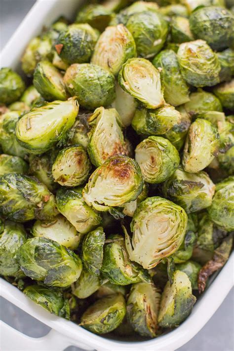 Roasted Garlic Brussels Sprouts | The Clean Eating Couple