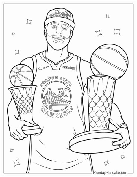 Steph Curry Printable Coloring Pages