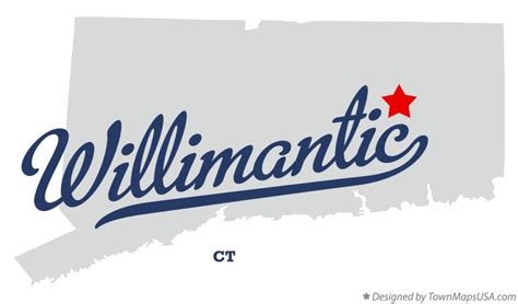 Map of Willimantic, CT, Connecticut