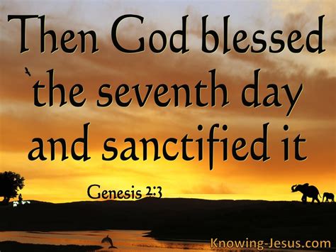 Genesis 2:3 God Blessed The Seventh Day And Sanctified It (orange)