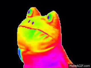 Get Out Frog Gif Rainbow