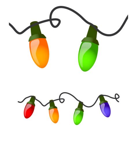 Light Vector String Christmas Lights On A String - Clip Art Library