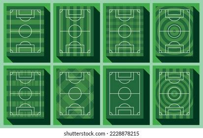 Soccer Field Grass Pattern Design Collection Stock Vector (Royalty Free ...