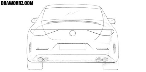 How to Draw a Car from Back