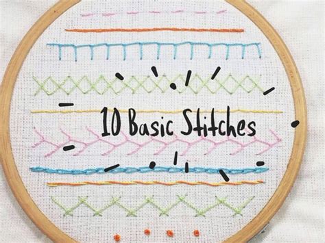 10 Basic Hand Embroidery Stitches for Beginners - Craftylity