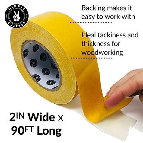 Wide Double Stick Tape Double Sided Woodworking Tape Double Sided 2" inch Wide Wood Tape for ...