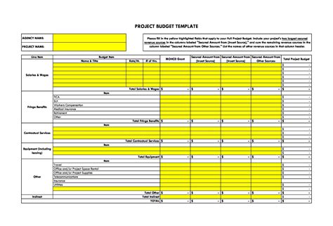 Tracking Project Costs Template Excel