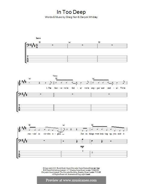 In Too Deep (Sum 41) by D. Whibley, G.A. Nori - sheet music on MusicaNeo