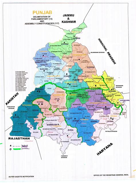 Punjab Map Map Of Punjab State, Districts Information And