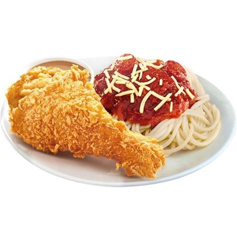 Jollibee 1pc Chickenjoy with Spaghetti - Macau Lifestyle