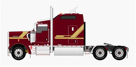 Kenworth W900 Peterbilt Truck Clip Art - Semi Truck Side View Clipart , Free Transparent Clipart ...