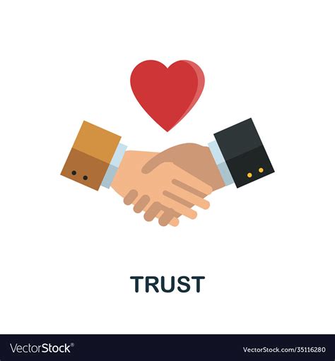 Trust flat icon from reputation management Vector Image