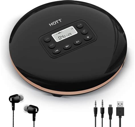 Amazon.com: HOTT CD711T Bluetooth Rechargeable Portable CD Player for ...