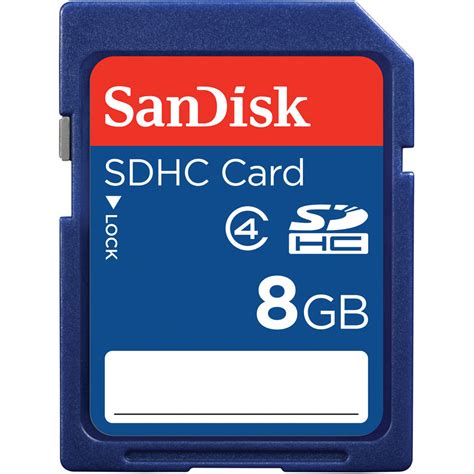 SanDisk 8GB SDHC Memory Card Class 4 SDSDB-008G-B35 B&H Photo