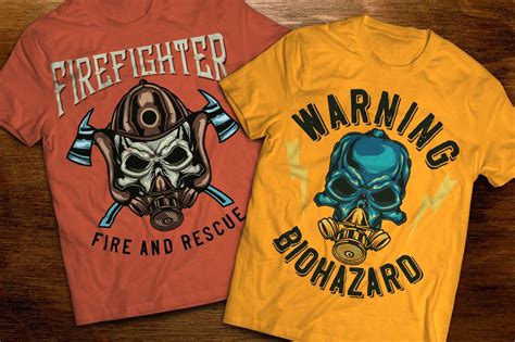 Firefighter t-shirts and posters | Pre-Designed Illustrator Graphics ~ Creative Market