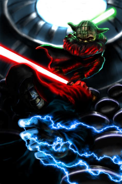 Yoda Vs. Sidious by GurgleSploit on DeviantArt