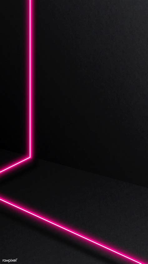 Pink glowing lines on dark background vector | premium image by ...