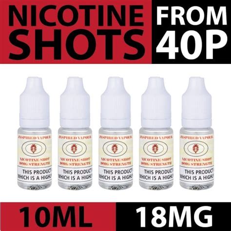 Nicotine Shots 18mg - 10ml - DIY E Liquids