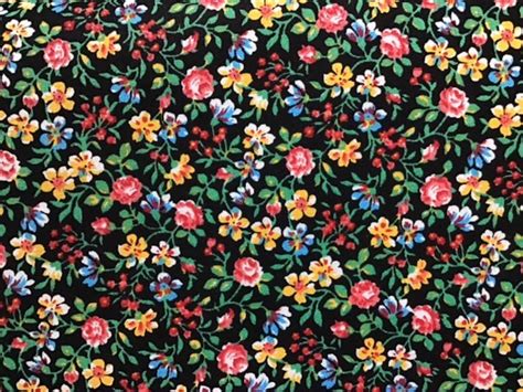 Colorful Tiny Floral Display Calico Print Cotton Fabric 1/2 - Etsy