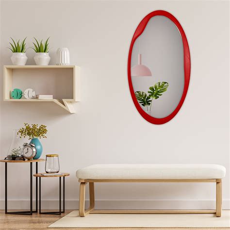 Oval Mirror for Wall, Oval Wall Mirror, Wall Decor Boho Mirror, Home Decor, Modern Oval Wall ...