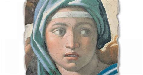 Large fresco made in Italy Michelangelo “Delphic Sibyl”