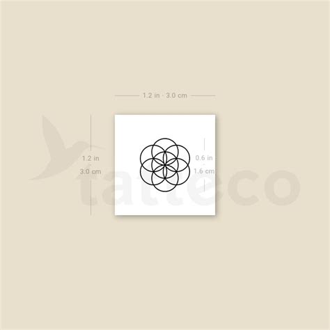 Seed Of Life Temporary Tattoo - Set of 3 – Tatteco