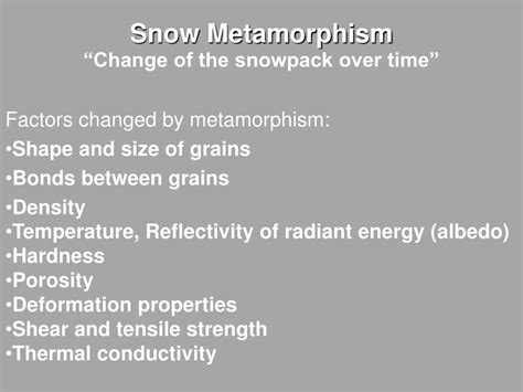 PPT - Snow Metamorphism PowerPoint Presentation, free download - ID:5322996