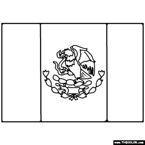 Mexican Flag Coloring Page