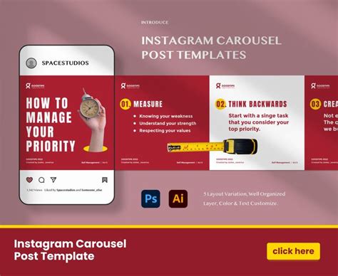 instagram carousels for post templates