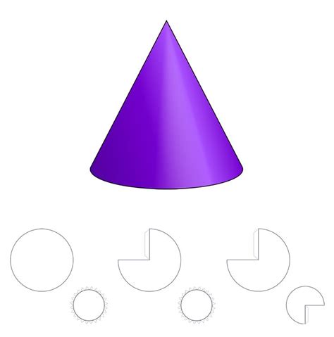 Cone - 3D Shape - Geometry - Nets of Solids - Activities and Worksheets - Gynzy - [http://r ...