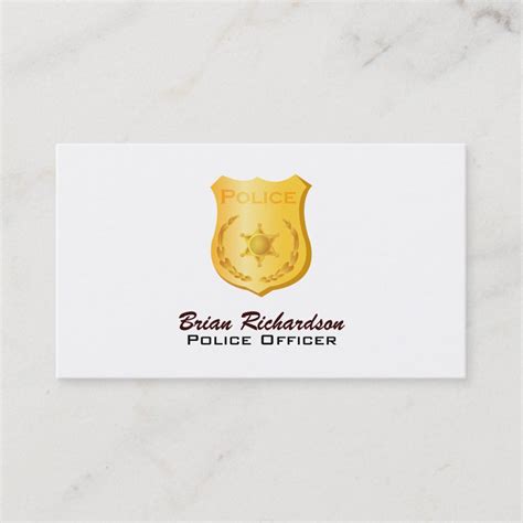 Police Officer Business Cards | Zazzle