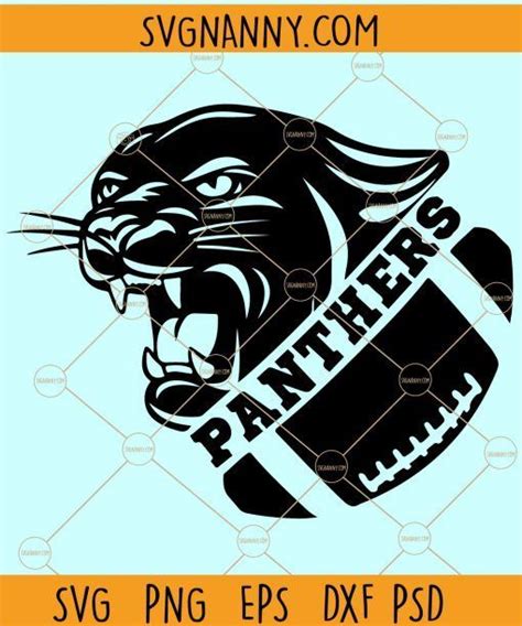 Panthers Football SVG File, Panthers SVG, Grunge Panther SVG, Football ...